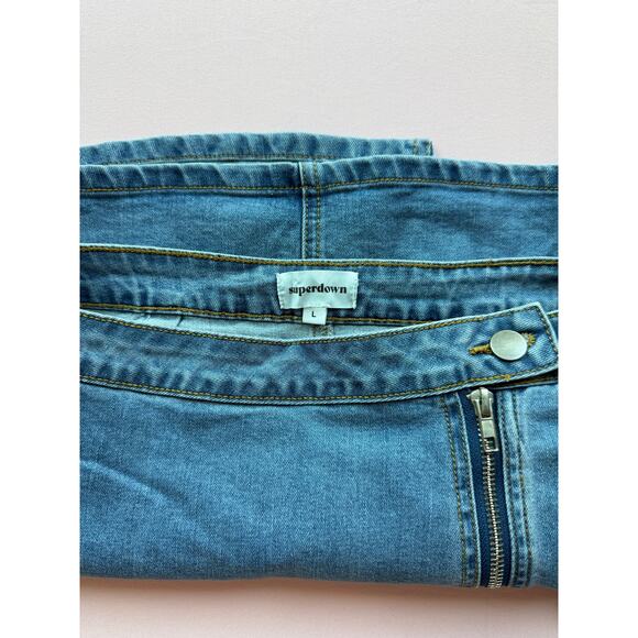 Superdown Denim Mini Skirt - Picture 7 of 9